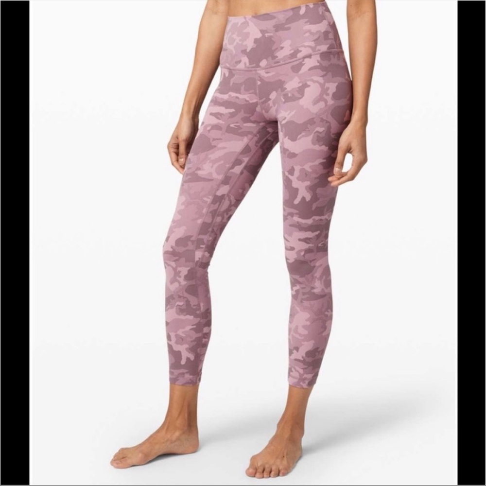Lululemon pink and purple camo legging